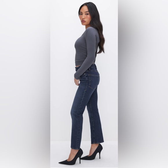 GOOD AMERICAN Good Petite Straight Jeans size women’s 6 - Picture 1 of 11